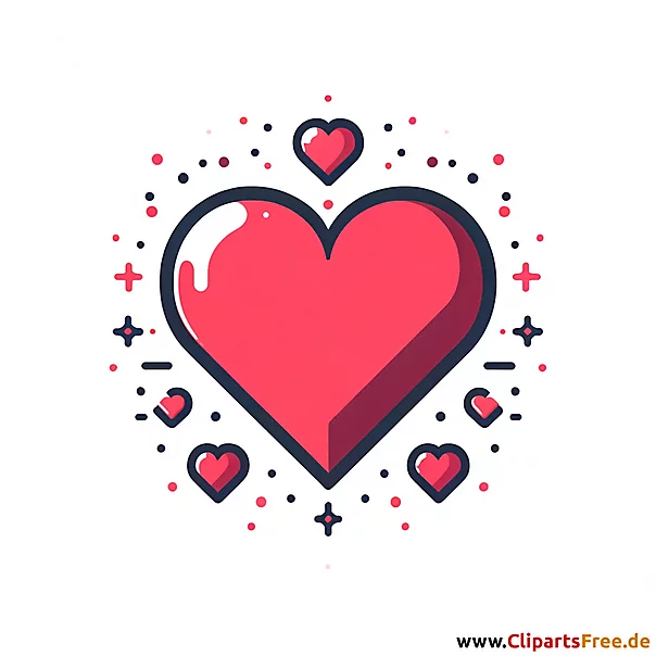 Ich liebe Dich Clipart mit Herz