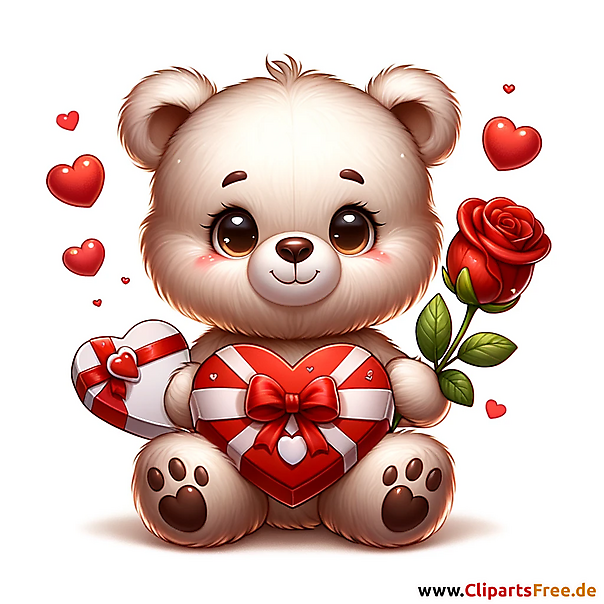 Niedliches Bärchen zum Valentinstag Bild