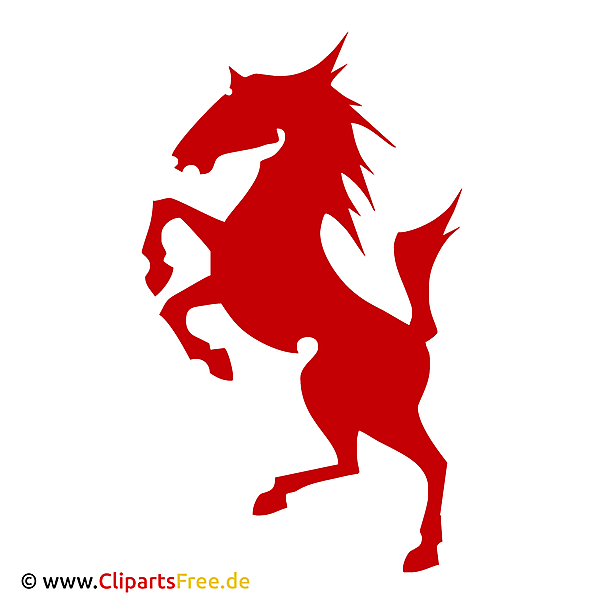 Das rote Pferd Bild-Clipart SVG Das rote Pferd Bild-Clipart SVG