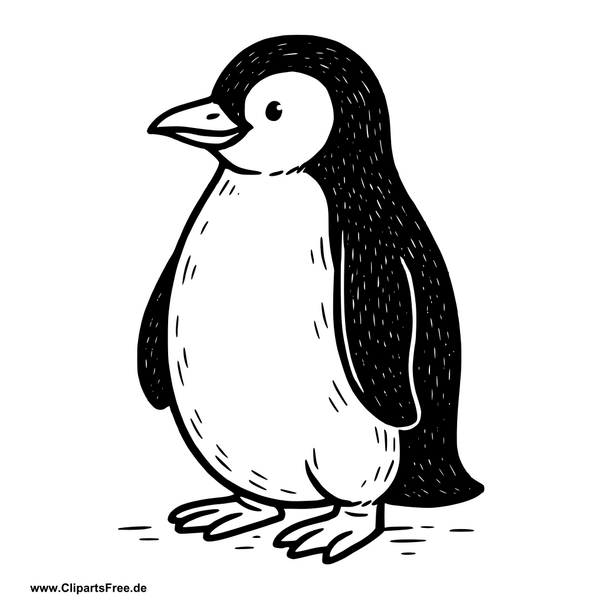 Clipart Pinguin zum Drucken