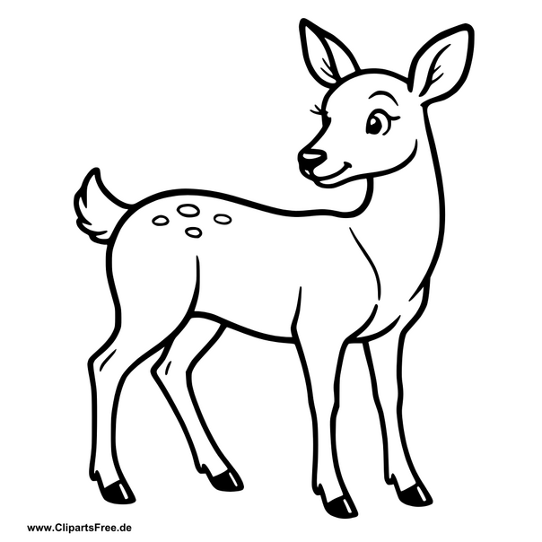 Reh im Wald Clipart im SVG-Format