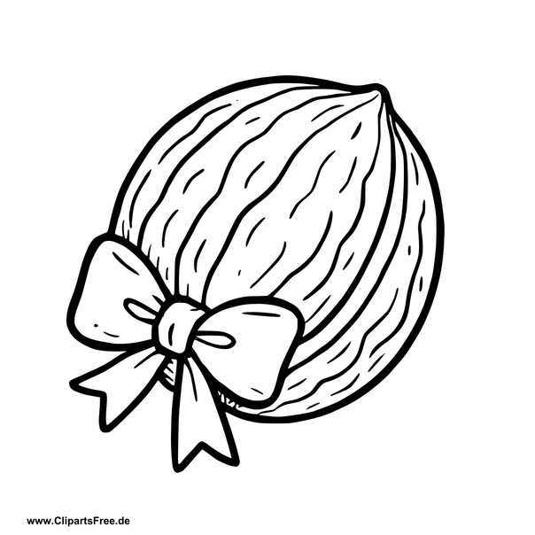 Clipart Nuss als Geschnek