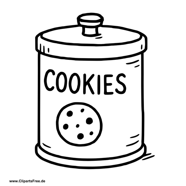 Dose mit Keksen Clipart