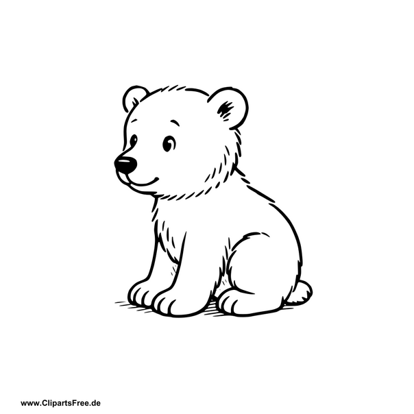 Kleiner Eisbär Clipart im SVG-Format