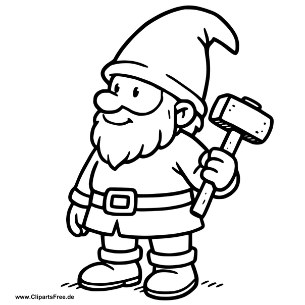 Kobild mit Hammer Clipart im SVG-Format