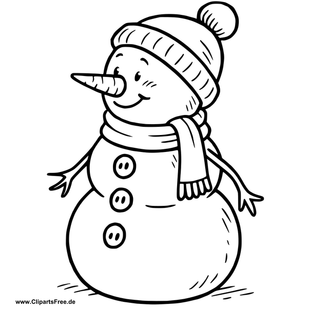 Lustiger Schneemann Clipart im SVG-Format