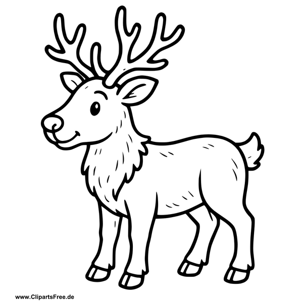 Renntier Clipart zum Drucken