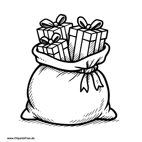 Sack mit Geschenken Bild-Clipart