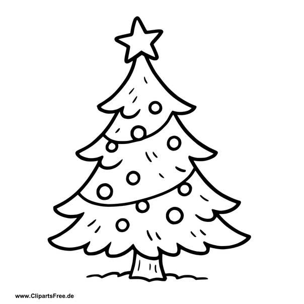 Weihnachtsbaum mit Stern SVG-Clipart
