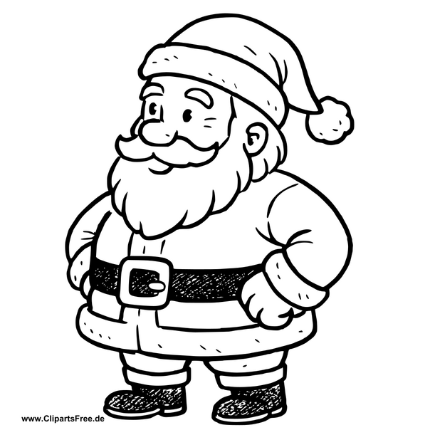 Weihnachtsmann Clipart zum Drucken kostenlos