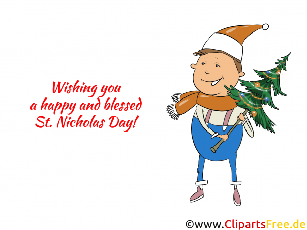 Kostenlose Nikolaus und Weihnachten Illustration