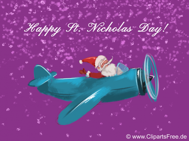 Nikolaus Bild für Weihnachtsgratulation