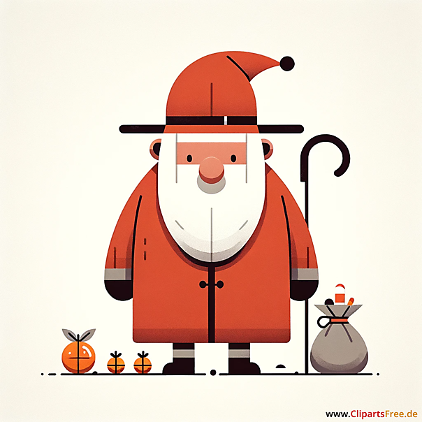 Nikolaustag Clipart im Originalstil
