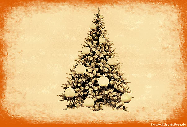 Weihnachtsbaum vintage Illustration