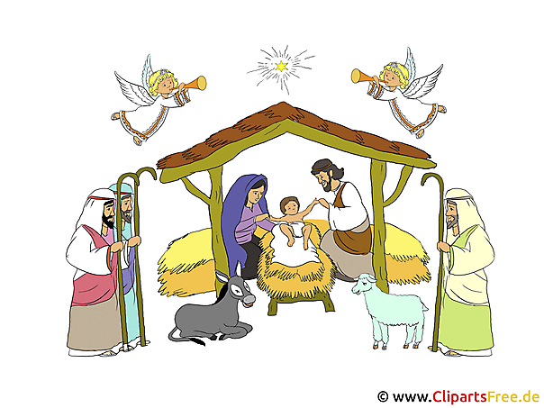 キリスト降誕のシーン写真 イラスト
