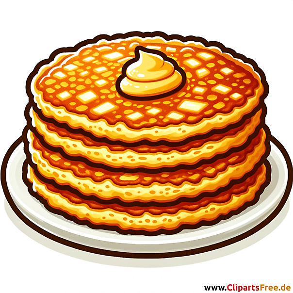 Reibekuchen mit Butter Clipart zu Weihnachten