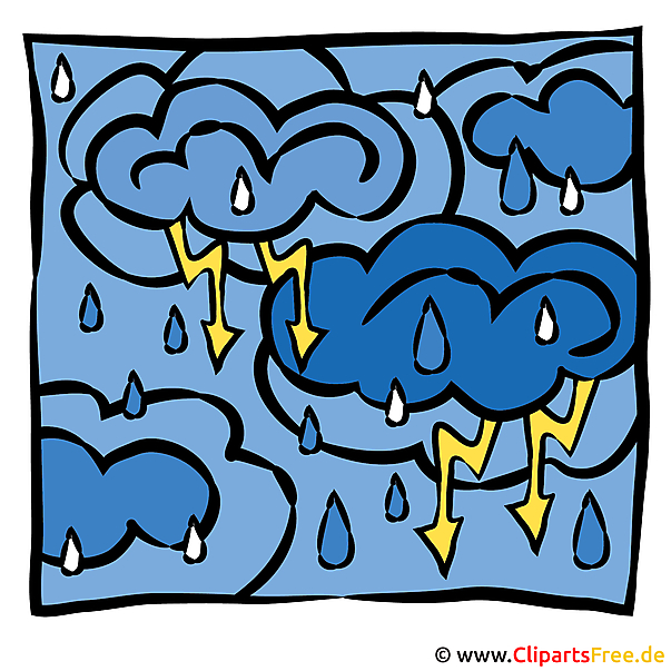 Grzmot pogody obraz, clipart, ilustracja Grzmot pogody obraz, clipart, ilustracja