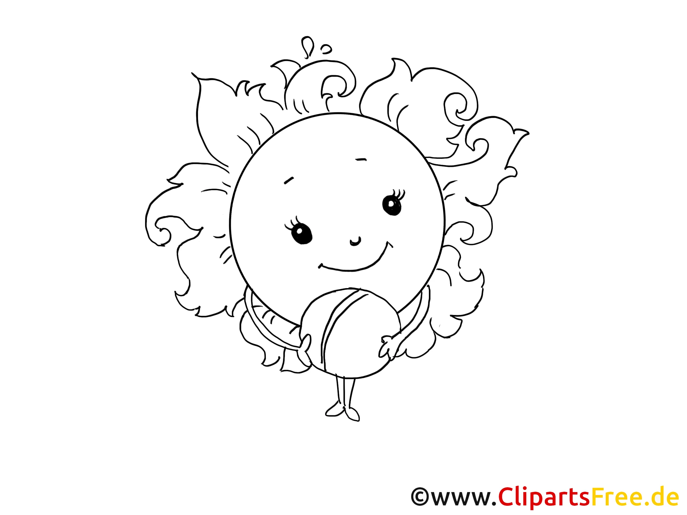 Sun coloring sheet