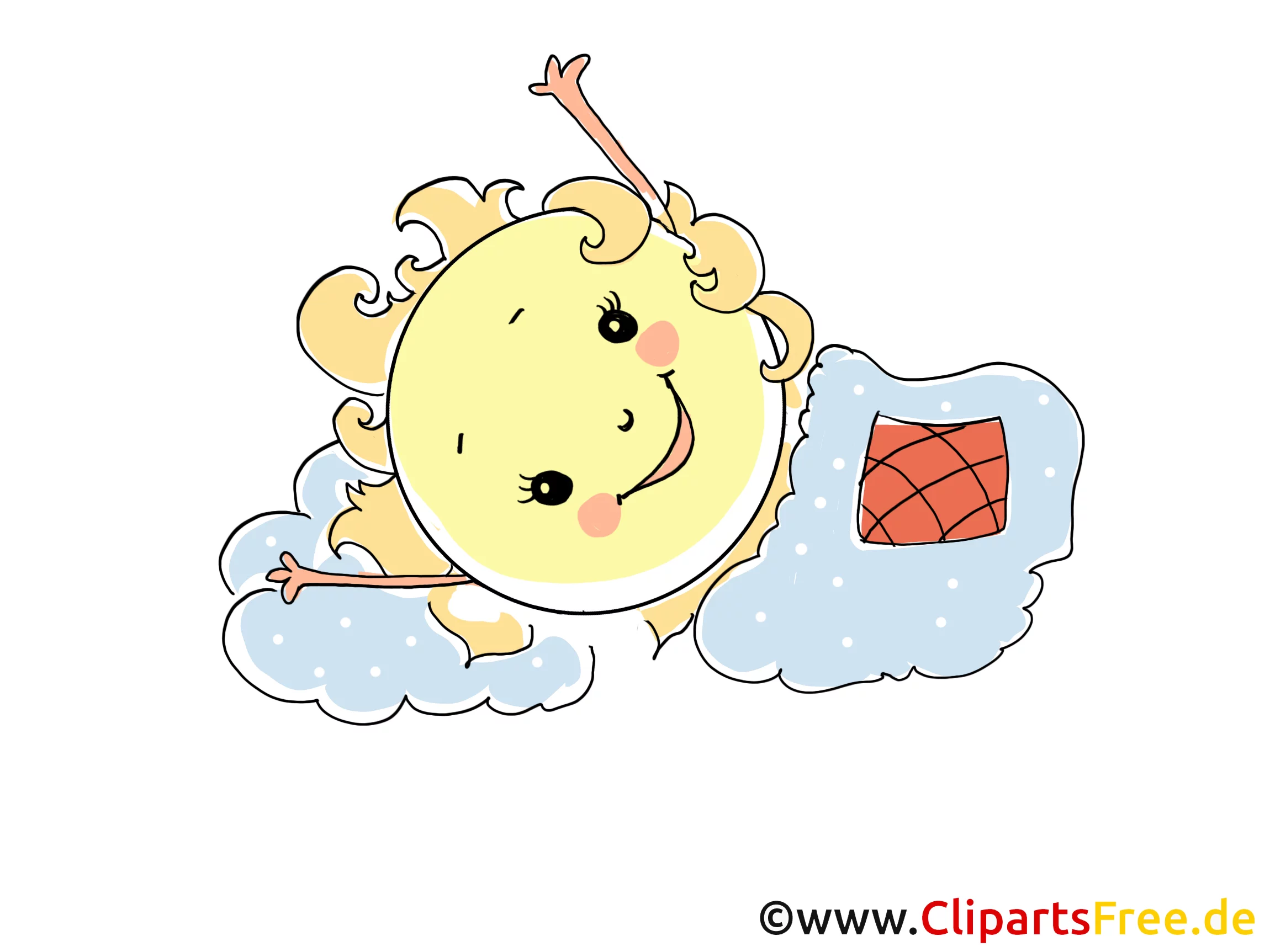 Sun is sleeping clipart, image, picture, cartoon, comic free