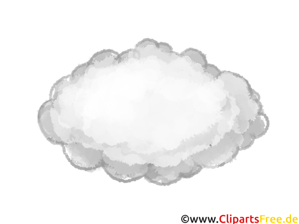 Graue Wolke Clipart, Bild, Cartoon, Comic, Illustration
