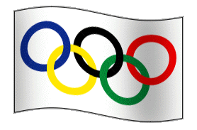 2022 Fahne mit Olympischen Ringen Gif Animation