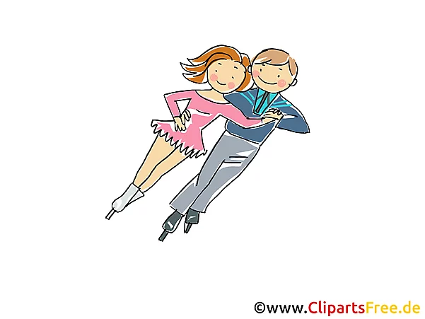 Eiskunstlauf Bild, Sport Cliparts, Comic, Cartoon, Image gratis