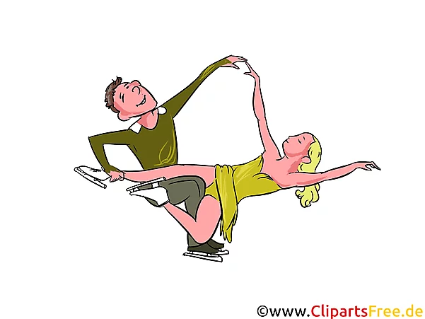Eiskunstlauf Clipart, Bild, Illustration - Wintersportarten Bilder
