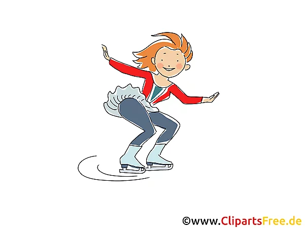 Eiskunstlauf Frauen Bild, Sport Cliparts, Comic, Cartoon, Image gratis