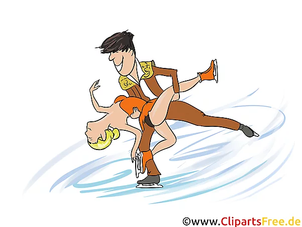 Eislauf Illustration - Wintersport Cliparts, Bilder