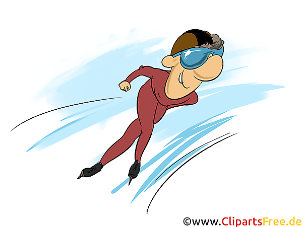 Eisschnelllauf Clipart, Bild, Illustration - Wintersportarten Bilder Eisschnelllauf Clipart, Bild, Illustration - Wintersportarten Bilder