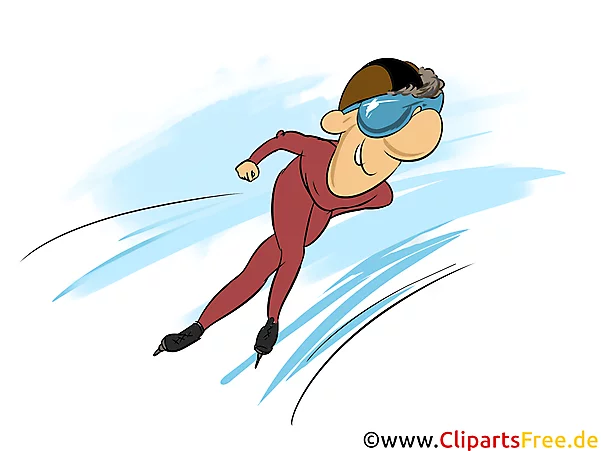 Eisschnelllauf Clipart, Bild, Illustration - Wintersportarten Bilder