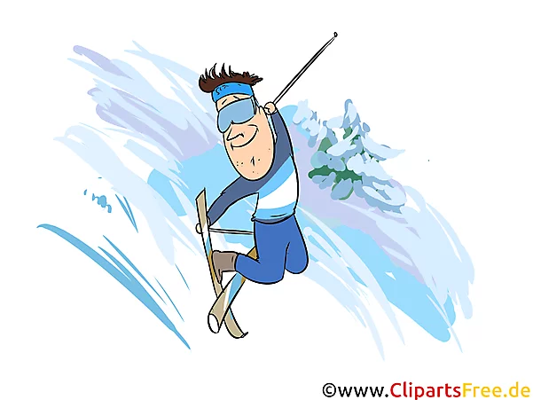 Freeskiing Illustration - Wintersport Cliparts, Bilder