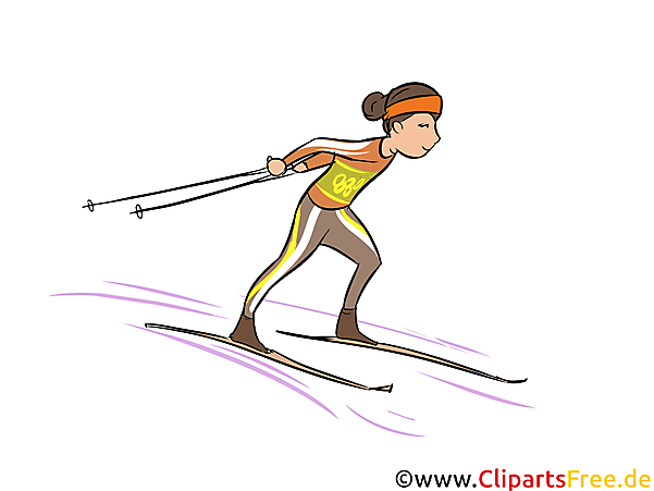 Nordische Kombination Illustration - Wintersport Cliparts, Bilder Nordische Kombination Illustration - Wintersport Cliparts, Bilder