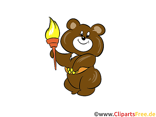 Olympische Maskottchen Mischka Illustration - Wintersport Cliparts, Bilder Olympische Maskottchen Mischka Illustration - Wintersport Cliparts, Bilder