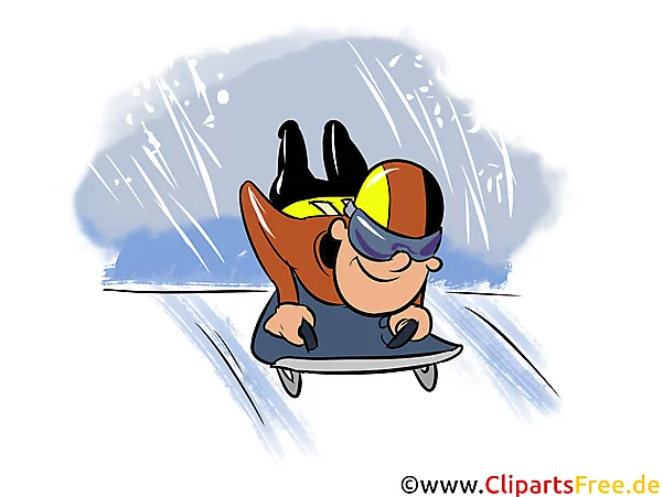 Skeleton Illustration - Wintersport Cliparts, Bilder
