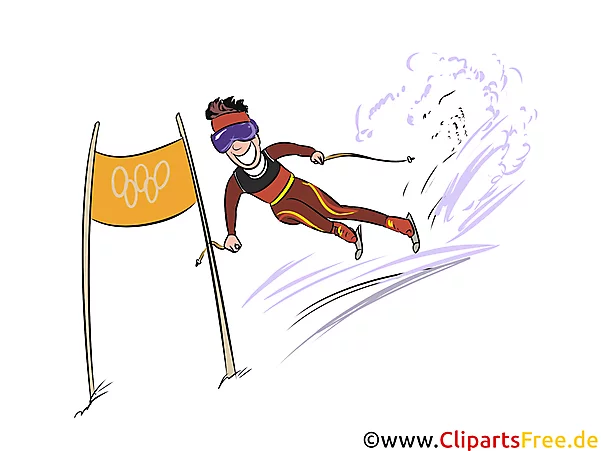 Ski Alpin Illustration - Wintersport Cliparts, Bilder