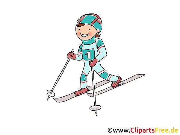Ski Bild, Sport Cliparts, Comic, Cartoon, Image gratis