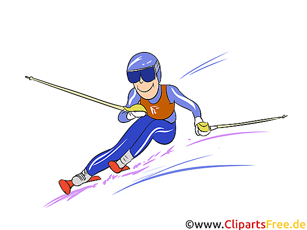 Slalom Illustration - Wintersport Cliparts, Bilder Slalom Illustration - Wintersport Cliparts, Bilder