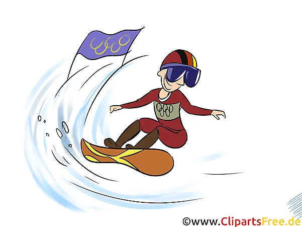 Winter Sportarten Clipart - Snowboard Bild
