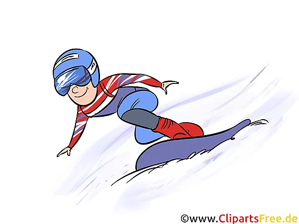 Wintersport Clipart, Bild - Snowboard