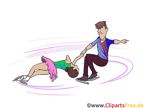Wintersport Clipart, Bild Eiskunstlauf