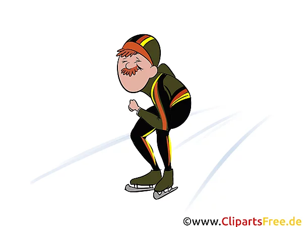 Wintersport Clipart, Bild Eisschnelllauf