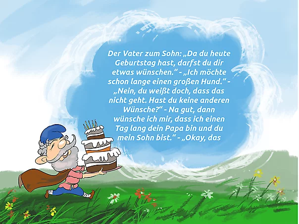 Lustiges Witze-Bild zum Geburtstag