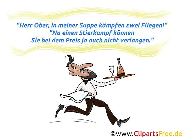 Witze über die Gastronomie als Bilder