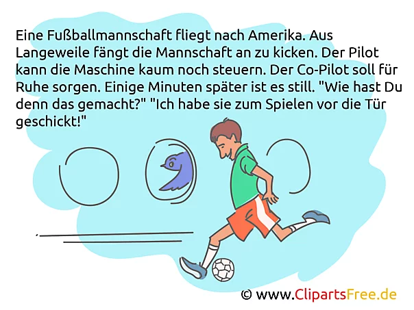 Fussballspieler im Flugzeug Witz - Die besten Witze über Fußball