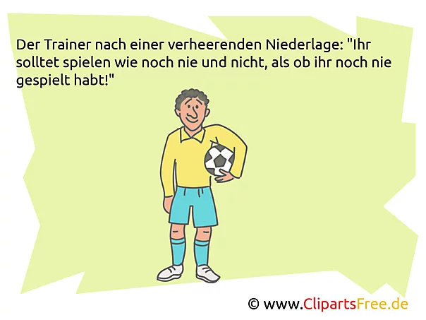 Fußballwitz als Bild zum Sharen im Web