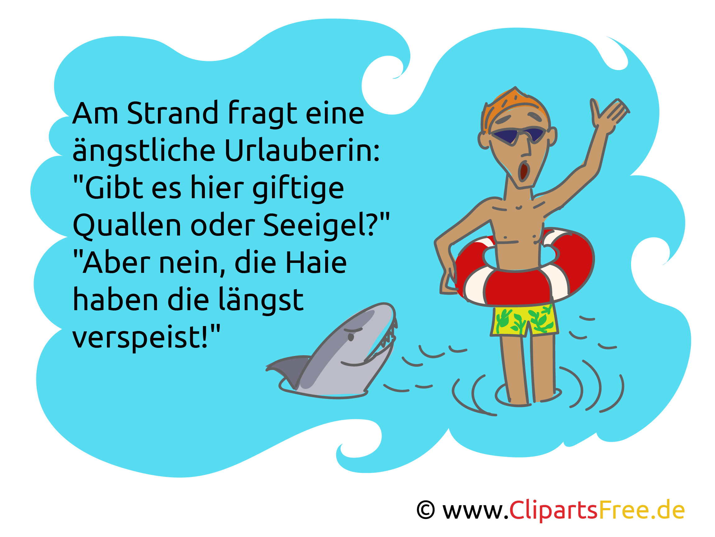Urlaubswitze Strand, Hai Urlaubswitze Strand, Hai