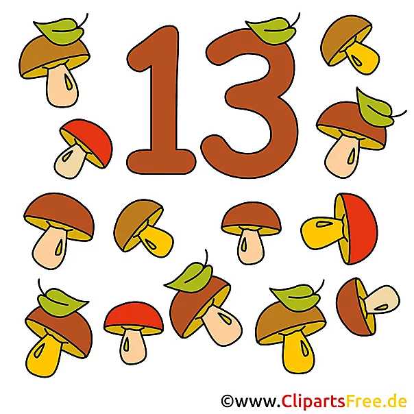 13 - Ziffern Cliparts