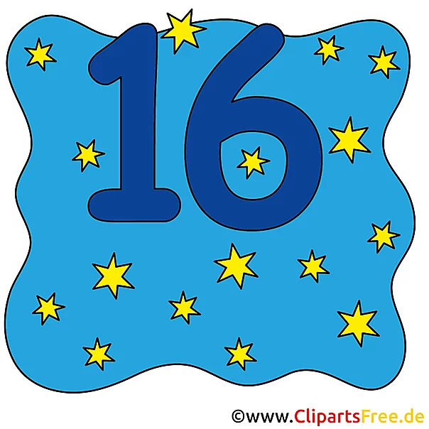 16 - Ziffern Stock Bilder