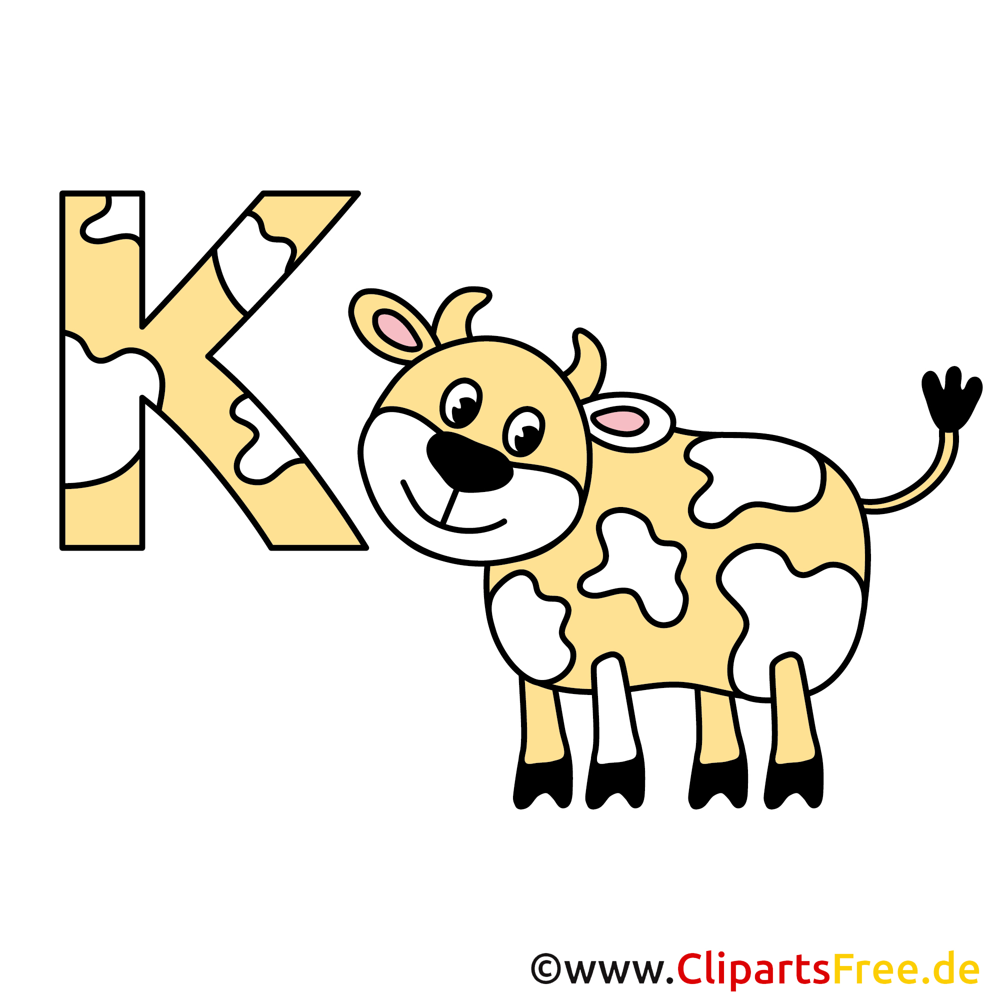 アルファベット 牛の写真の文字